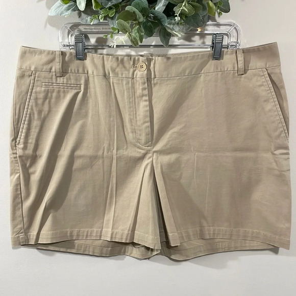 Talbots Chino Short Khaki Tan 18 - Picture 1 of 13